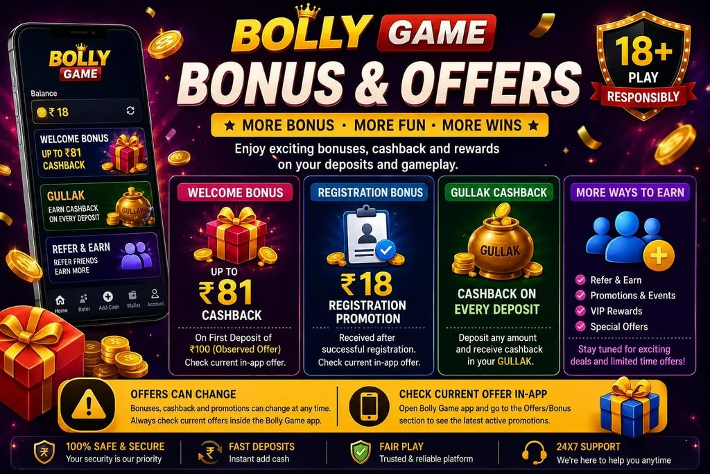 Bolly Game App | Bolly Game 2 | Bolly Game Apk Download | Get Bonus 2000rs Free